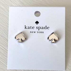 Kate Spade Silver Everyday Spade Stud Earrings with Dust Bag Valentine's